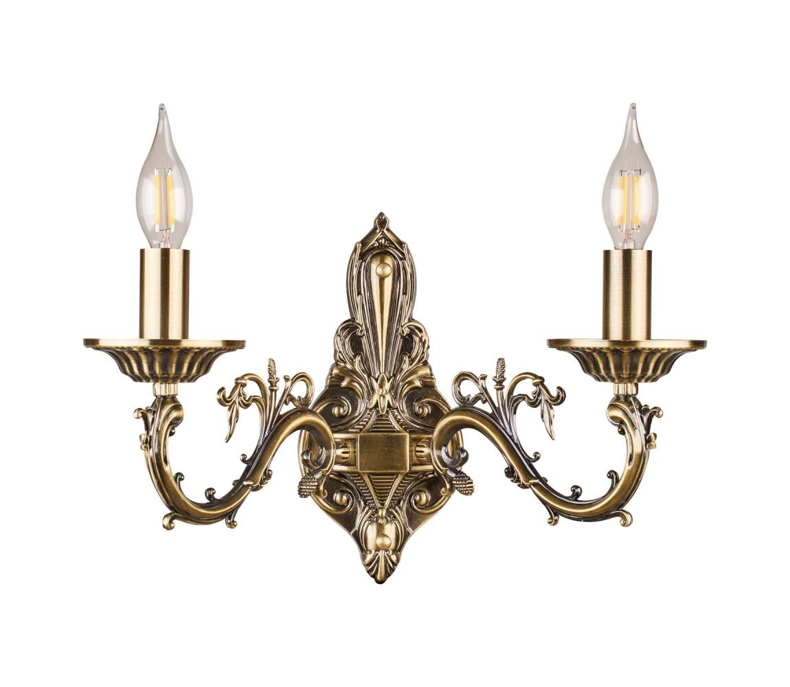 Brilagi - Nástenná lampa CLASSIC 2xE14/10W/230V mosadz bg72838