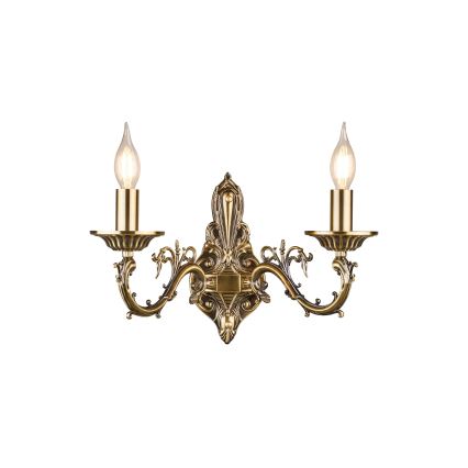 Brilagi - Nástenná lampa CLASSIC 2xE14/10W/230V mosadz