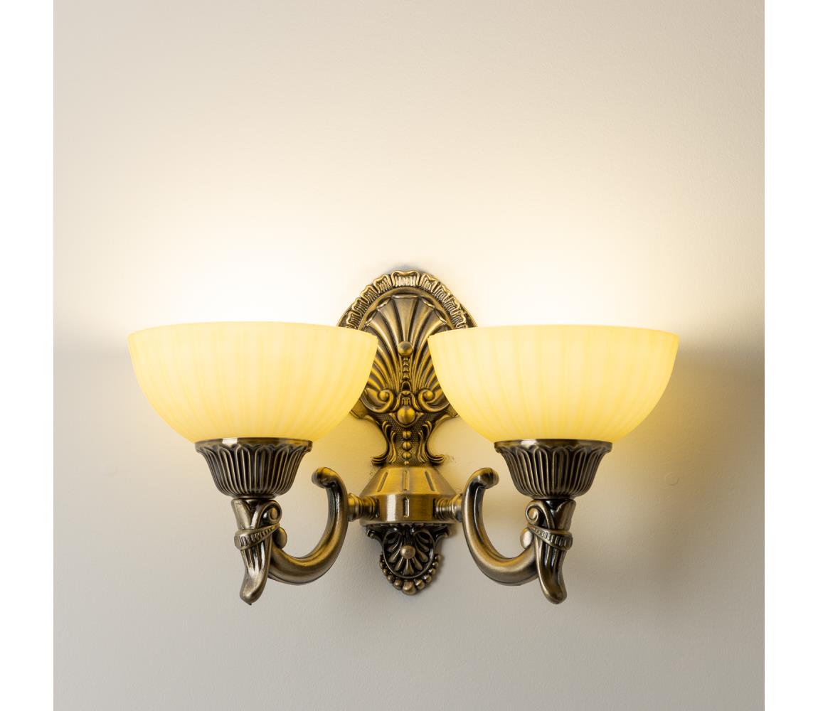 Brilagi Brilagi - Nástenná lampa CLASSIC 2xE27/60W/230V mosadz