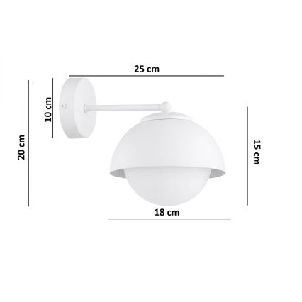BRILAGI - Nástenná lampa COSMO 1xE27/60W/230V biela/zlatá
