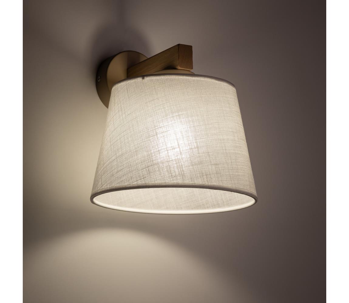 Brilagi - Nástenná lampa LATTE SABIA 1xE27/15W/230V borovica/biela 11557