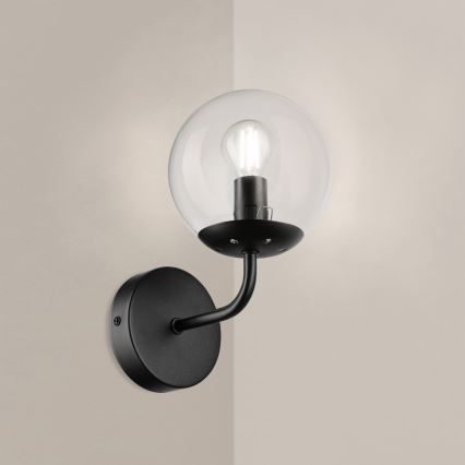 Brilagi - Nástenná lampa MALIVA 1xE14/15W/230V čierna/číra