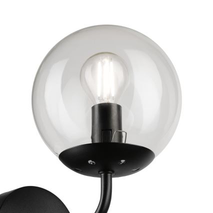 Brilagi - Nástenná lampa MALIVA 1xE14/15W/230V čierna/číra