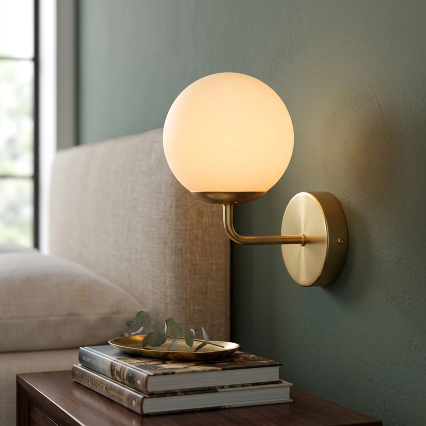 Brilagi - Nástenná lampa MALIVA 1xE14/15W/230V zlatá/biela