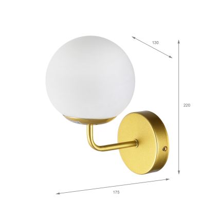 Brilagi - Nástenná lampa MALIVA 1xE14/15W/230V zlatá/biela
