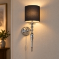 BRILAGI - Nástenná lampa NUBILA 1xE27/60W/230V lesklý chróm/čierna