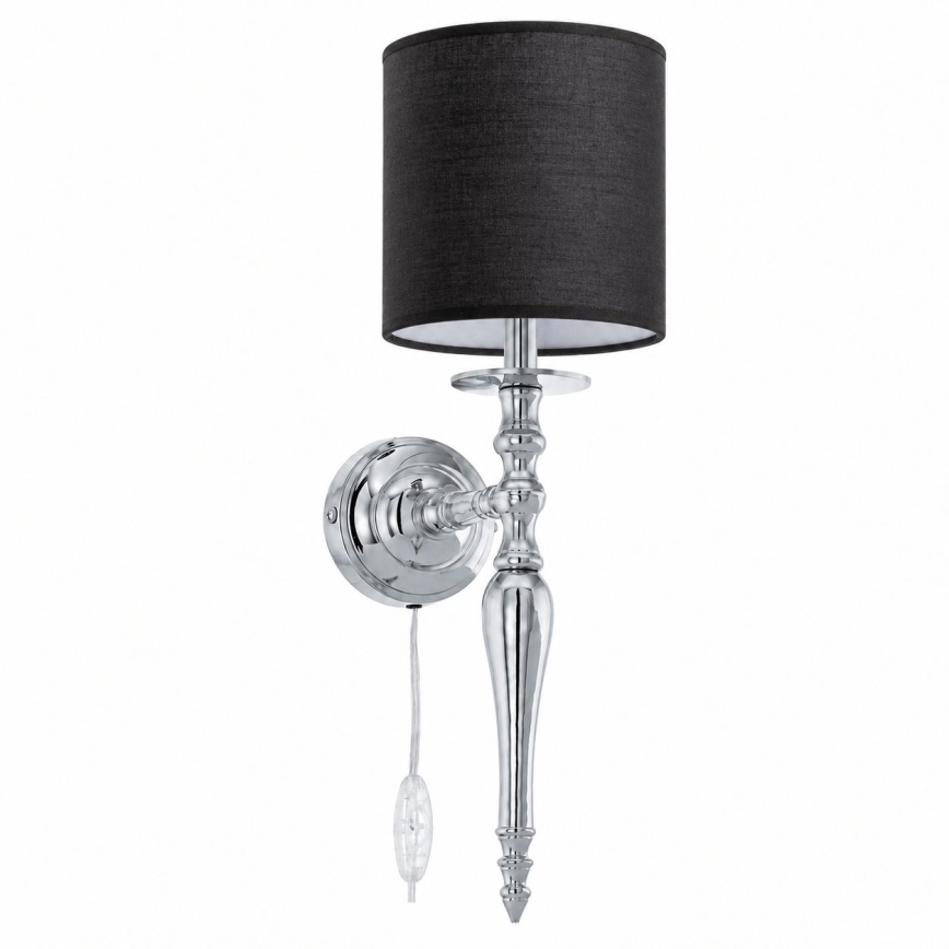 BRILAGI - Nástenná lampa NUBILA 1xE27/60W/230V lesklý chróm/čierna