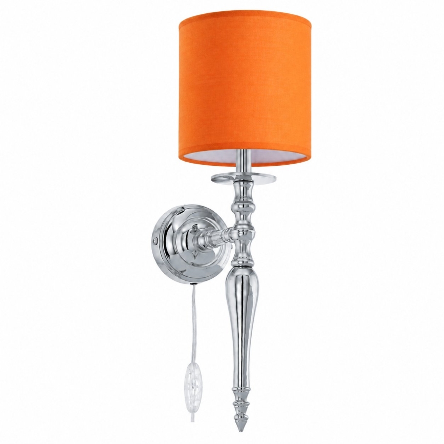 BRILAGI - Nástenná lampa NUBILA 1xE27/60W/230V lesklý chróm/oranžová