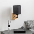 Brilagi - Nástenná lampa NUBILA WOOD 1xE27/25W/230V dub/čierna