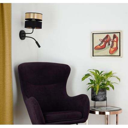 Brilagi - Nástenná lampa ROYAL 1xE27/15W/230V + 1xG9/3W čierna/zlatá