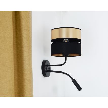 Brilagi - Nástenná lampa ROYAL 1xE27/15W/230V + 1xG9/3W čierna/zlatá