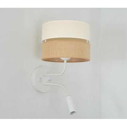 Brilagi - Nástenná lampa ROYAL YUTE 1xE27/15W/230V + 1xG9/6W béžová/krémová/biela