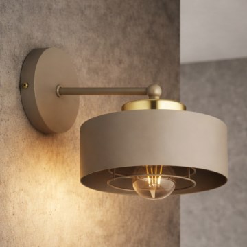 Brilagi - Nástenná lampa SPRING 1xE27/60W/230V béžová/zlatá