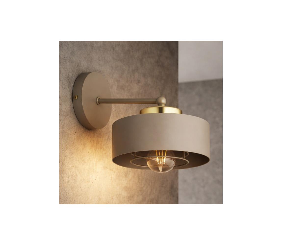 Brilagi - Nástenná lampa SPRING 1xE27/60W/230V béžová/zlatá 76-007B