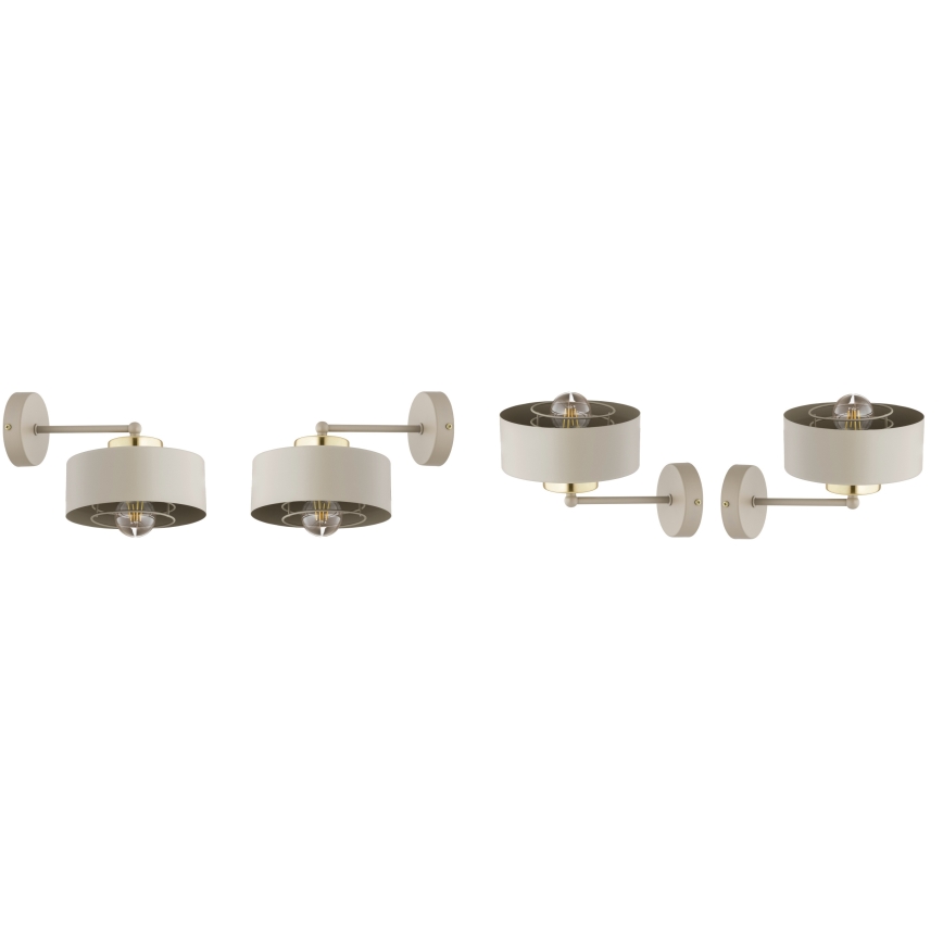 Brilagi - Nástenná lampa SPRING 1xE27/60W/230V béžová/zlatá
