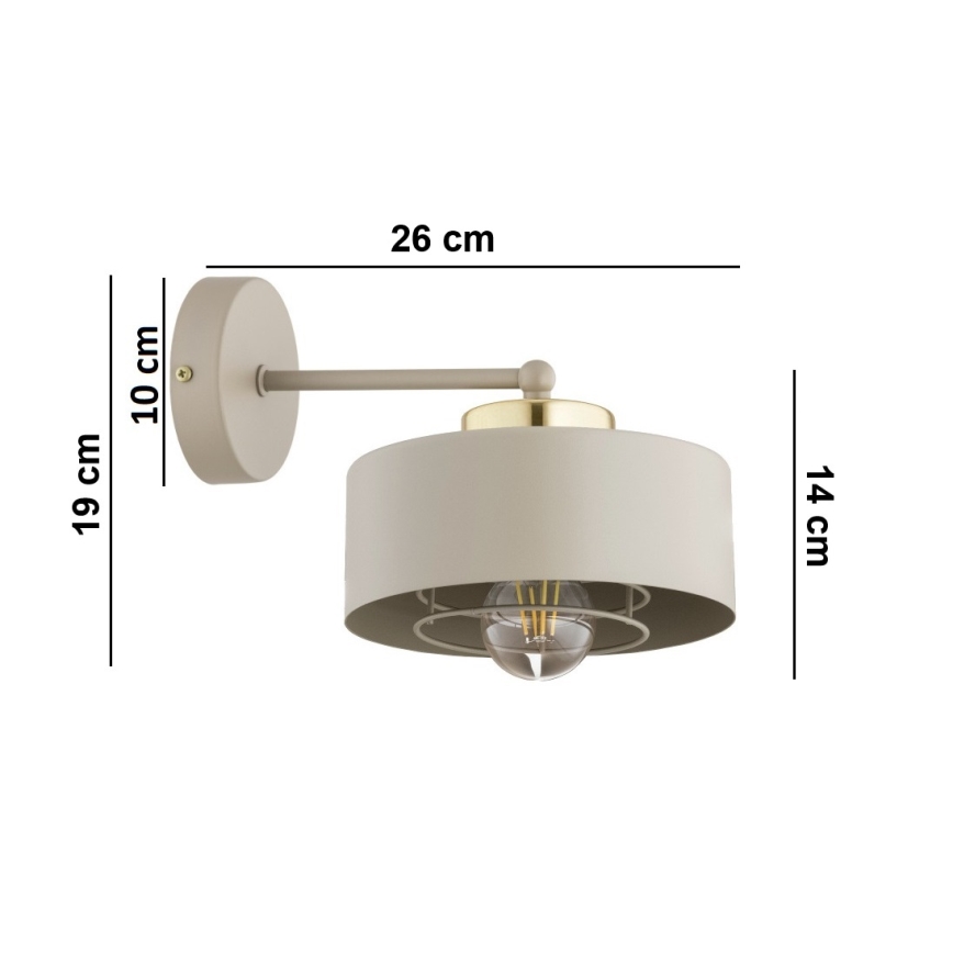 Brilagi - Nástenná lampa SPRING 1xE27/60W/230V béžová/zlatá