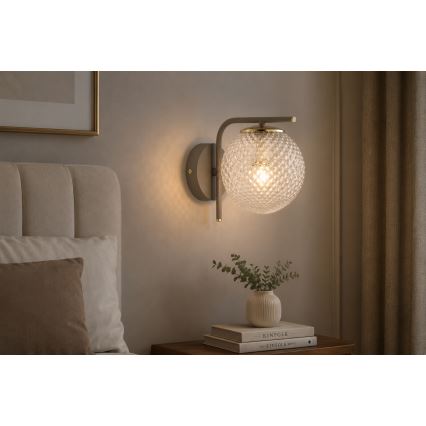 Brilagi - Nástenná lampa STELLA 1xE27/60W/230V béžová/zlatá