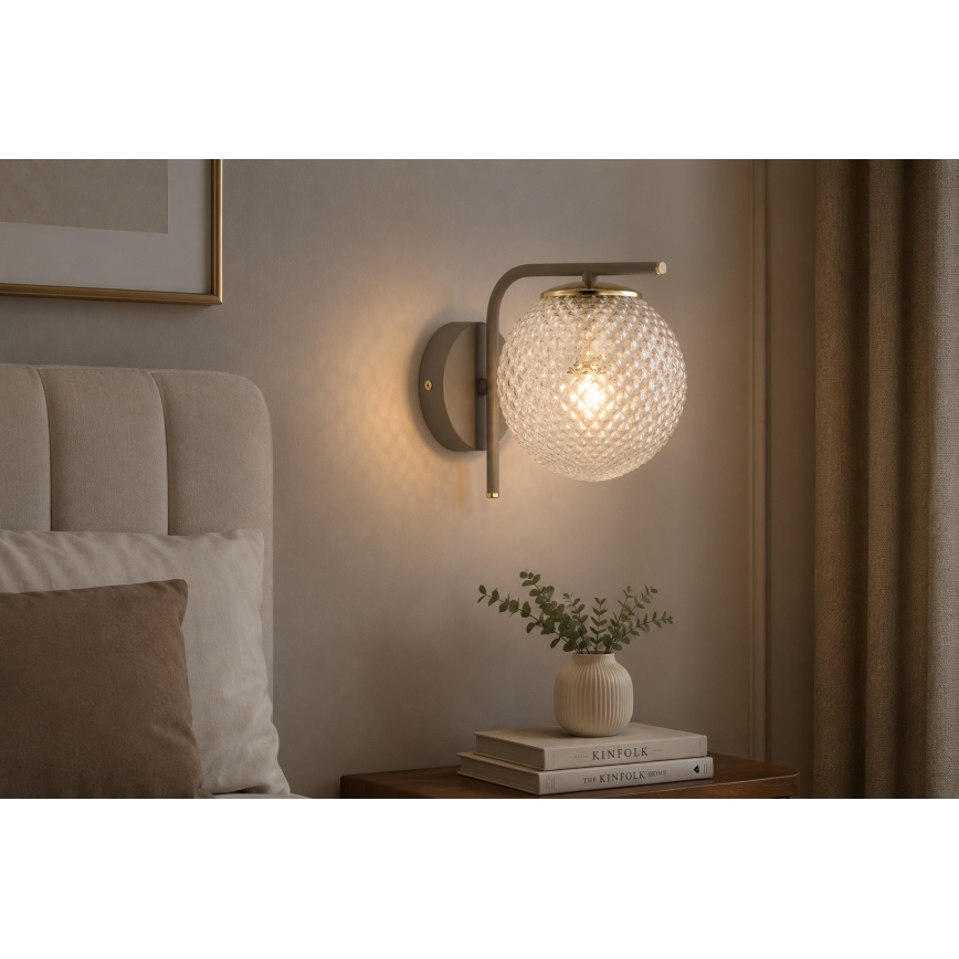 Brilagi - Nástenná lampa STELLA 1xE27/60W/230V béžová/zlatá