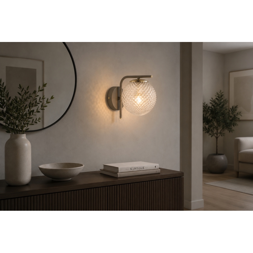 Brilagi - Nástenná lampa STELLA 1xE27/60W/230V béžová/zlatá