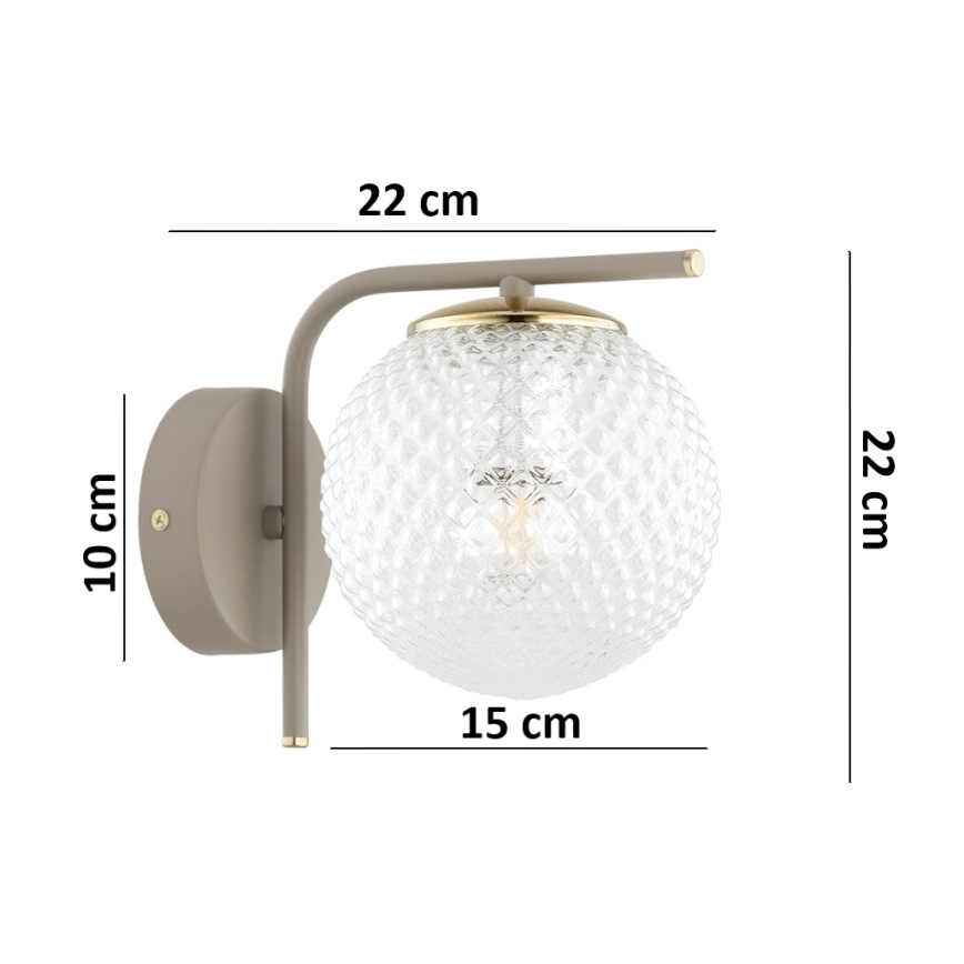 Brilagi - Nástenná lampa STELLA 1xE27/60W/230V béžová/zlatá