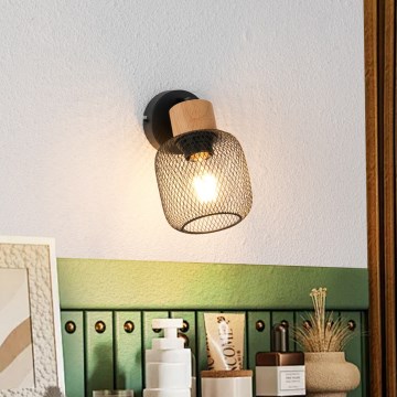 Brilagi - Nástenné bodové svietidlo BASKLITE 1xE27/15W/230V kaučukovník/čierna