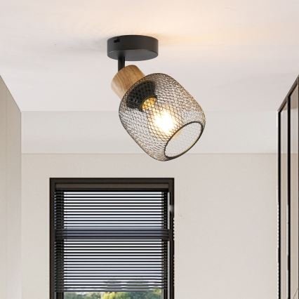 Brilagi - Nástenné bodové svietidlo BASKLITE 1xE27/15W/230V kaučukovník/čierna