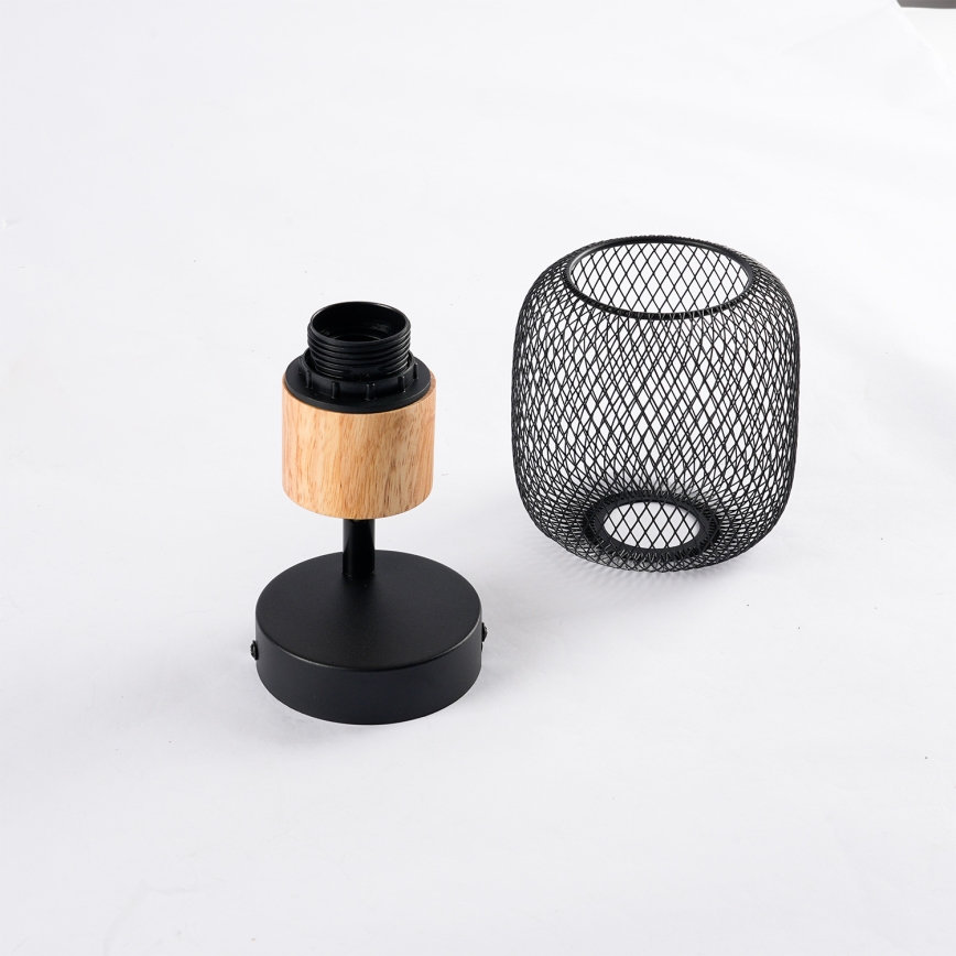 Brilagi - Nástenné bodové svietidlo BASKLITE 1xE27/15W/230V kaučukovník/čierna