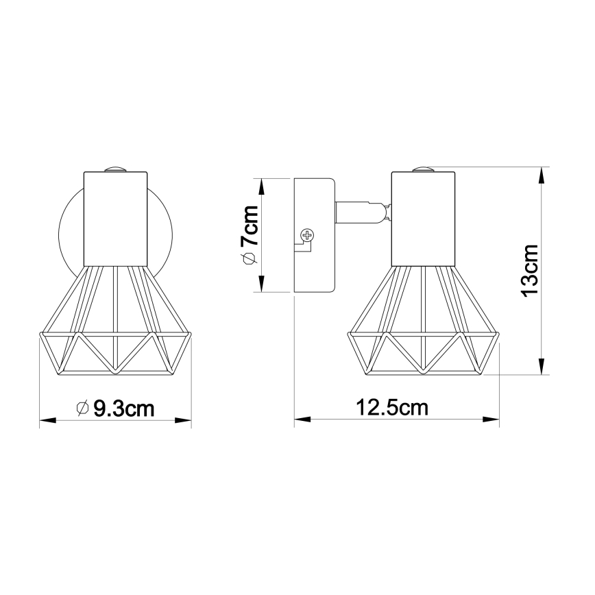 Brilagi - Nástenné bodové svietidlo CAGE 1xE14/40W/230V