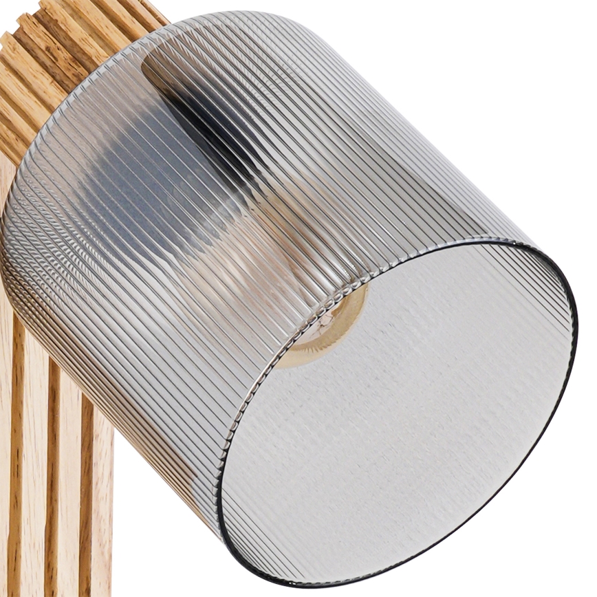 Brilagi - Nástenné bodové svietidlo HYGGE 1xE14/15W/230V drevené/dymové