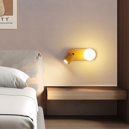 Brilagi - Nástenné bodové svietidlo MODERN WOOD 1xG9/5W/230V + 1xGU10/8W drevo