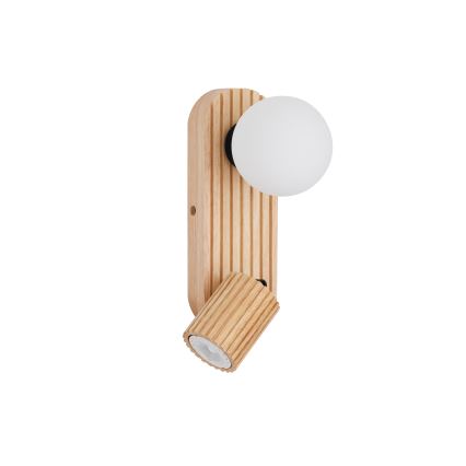 Brilagi - Nástenné bodové svietidlo MODERN WOOD 1xG9/5W/230V + 1xGU10/8W kaučukovníkové drevo