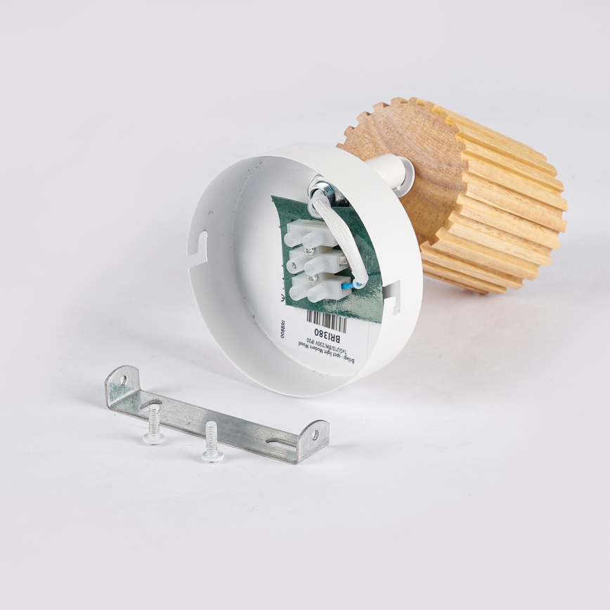 Brilagi - Nástenné bodové svietidlo MODERN WOOD 1xGU10/8W/230V drevo/biela