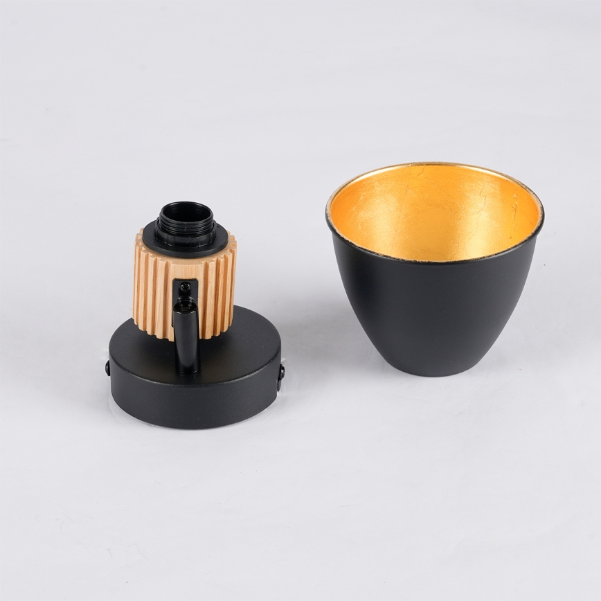 Brilagi - Nástenné bodové svietidlo ODENSE 1xE14/10W/230V drevo/čierna