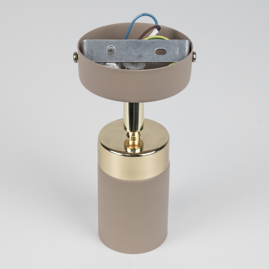 Brilagi - Nástenné bodové svietidlo POKER 1xGU10/25W/230V béžová/zlatá