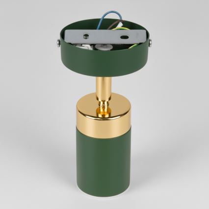 Brilagi - Nástenné bodové svietidlo POKER 1xGU10/25W/230V zelená/zlatá