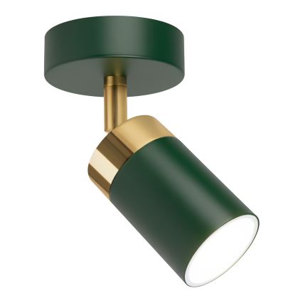 Brilagi - Nástenné bodové svietidlo POKER 1xGU10/25W/230V zelená/zlatá