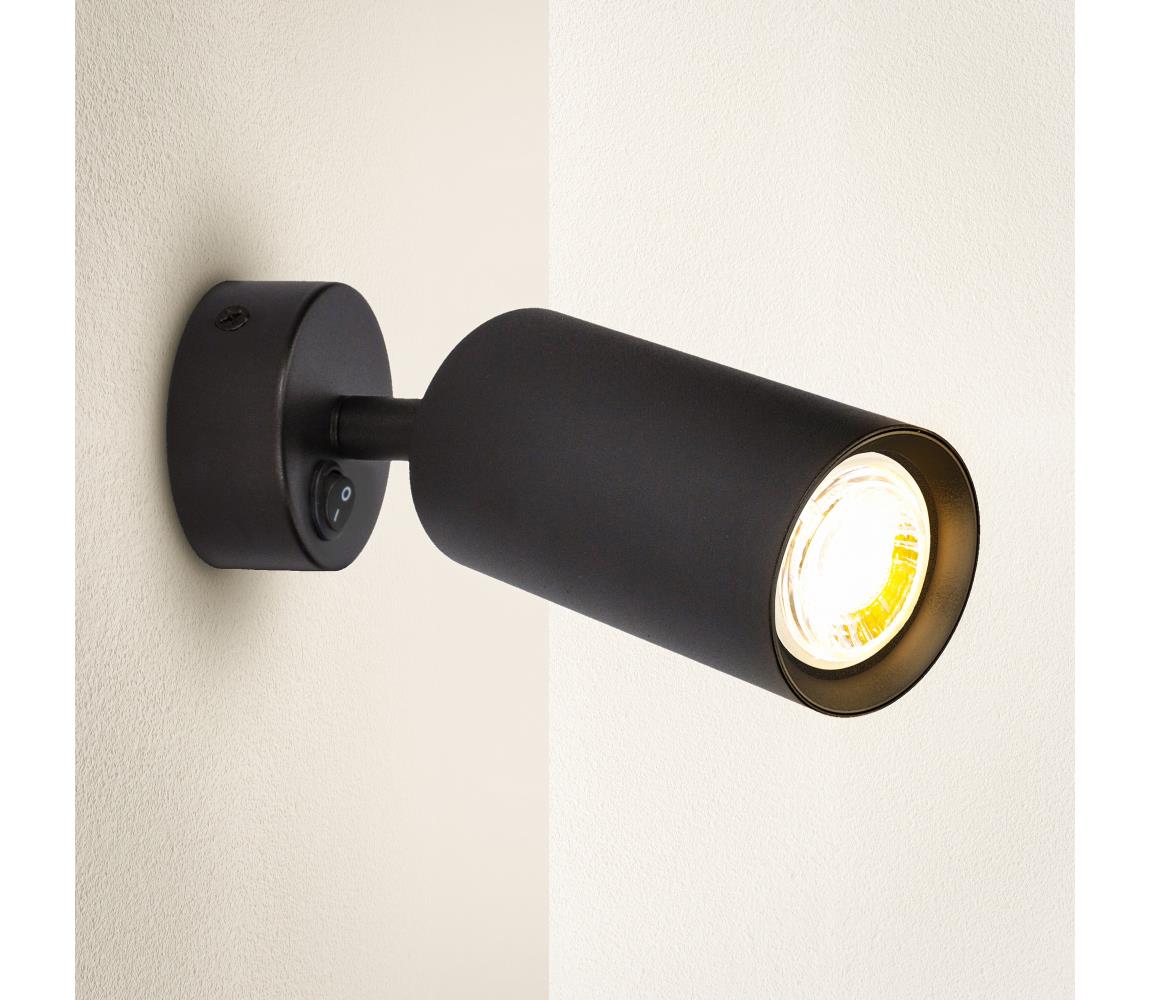Brilagi - Nástenné bodové svietidlo SELE 1xGU10/30W/230V čierne WO-W1-OEM