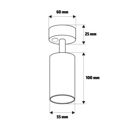 Brilagi - Nástenné bodové svietidlo s vypínačom SELE 1xGU10/30W/230V čierna