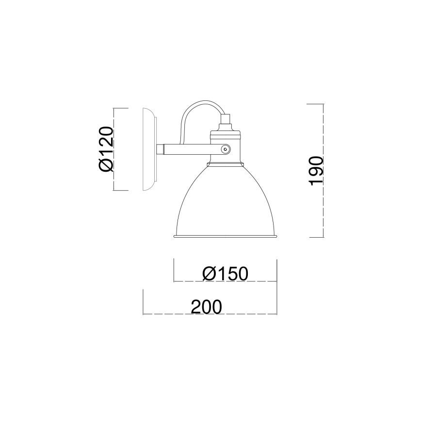 Brilagi - Nástenné bodové svietidlo TECHNO 1xE27/60W/230V krémová/patina