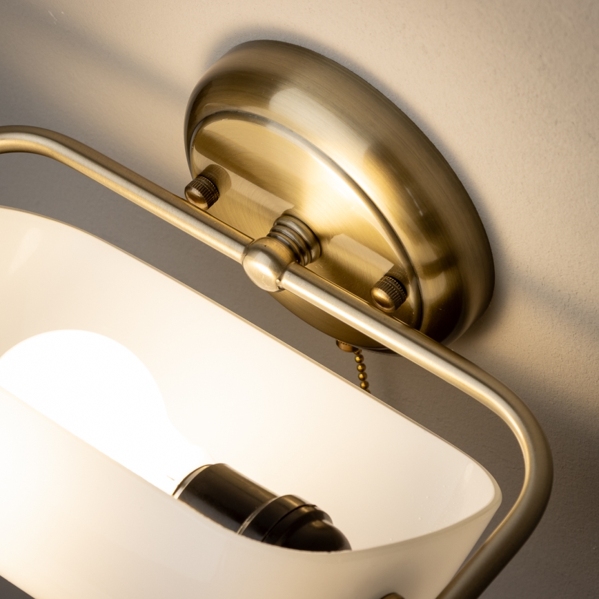 Brilagi - Nástenné svietidlo BANK OFFICE 1xE27/60W/230V mosadz/biela