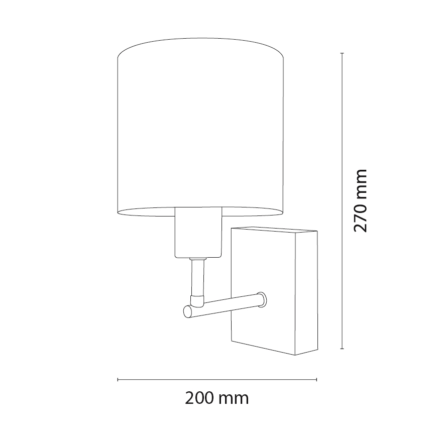 Brilagi - Detská nástenná lampa BOBO WOOD 1xE27/25W/230V dub/čierna/béžová/bodky