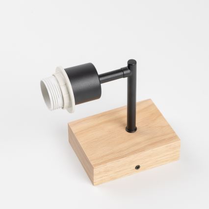 Brilagi - Detská nástenná lampa BOBO WOOD 1xE27/25W/230V dub/čierna/biela/zajačiky