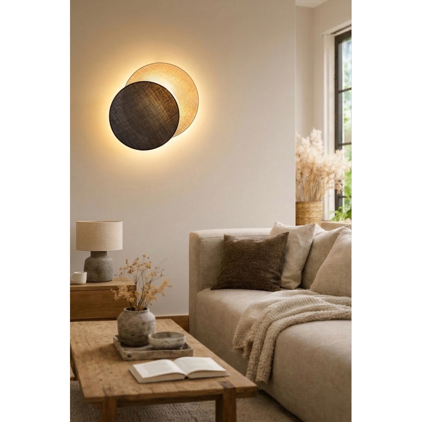 Brilagi - Nástenné svietidlo CIRCLES 1xE27/60W/230V pr. 45 cm krémová/hnedá