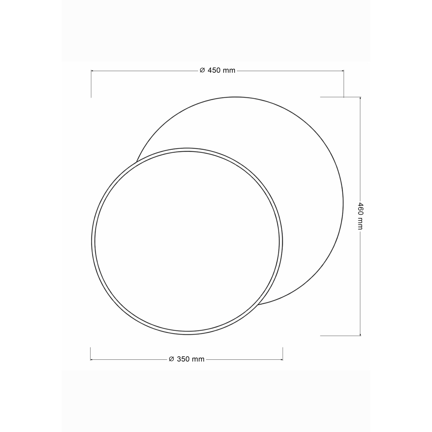 Brilagi - Nástenné svietidlo CIRCLES 1xE27/60W/230V pr. 45 cm krémová/hnedá