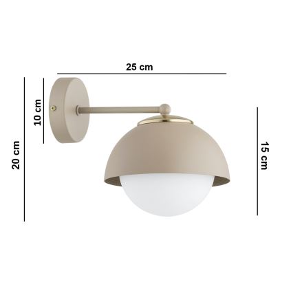 Brilagi - Nástenné svietidlo COSMO 1xE27/60W/230V béžové/zlaté