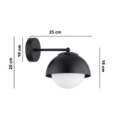 BRILAGI - Nástenné svietidlo COSMO 1xE27/60W/230V čierne