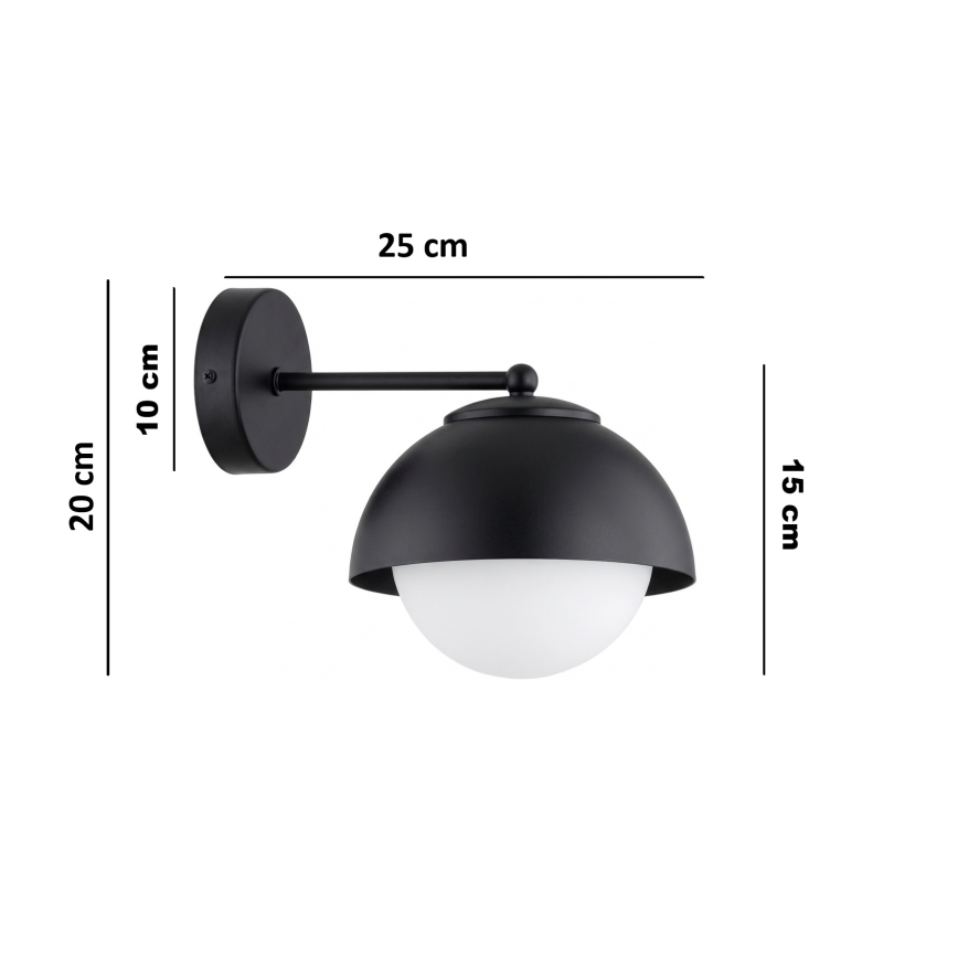 BRILAGI - Nástenné svietidlo COSMO 1xE27/60W/230V čierne