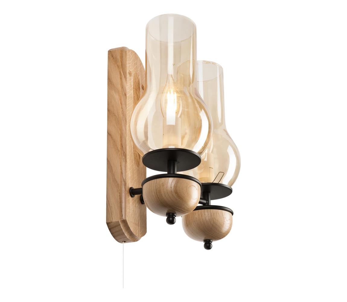 Brilagi Brilagi - Nástenné svietidlo COTTAGE 2xE14/40W/230V dub/hnedá