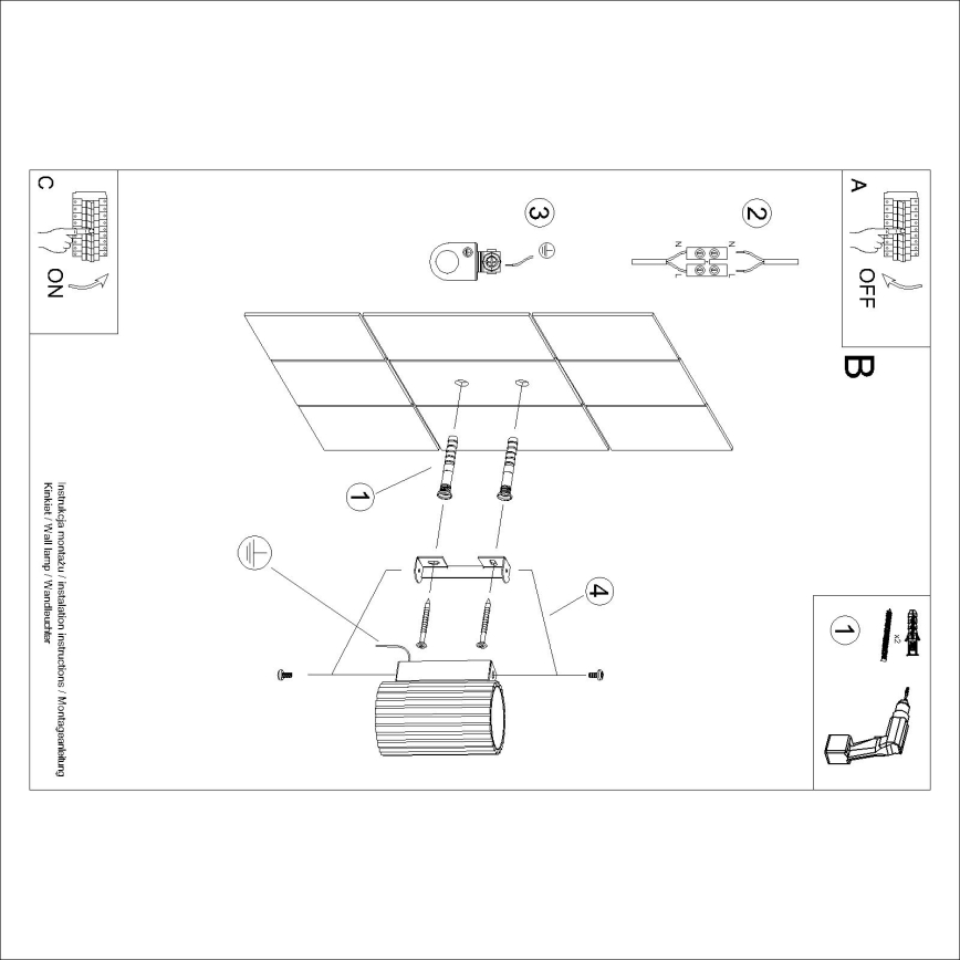 Brilagi - Nástenné svietidlo CRESTO 1xGU10/10W/230V 10 cm zlaté