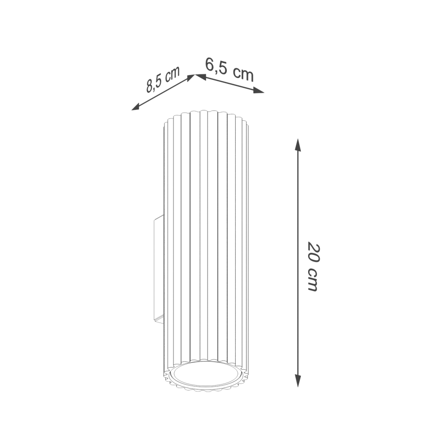 Brilagi - Nástenné svietidlo CRESTO 2xGU10/10W/230V 20 cm čierna